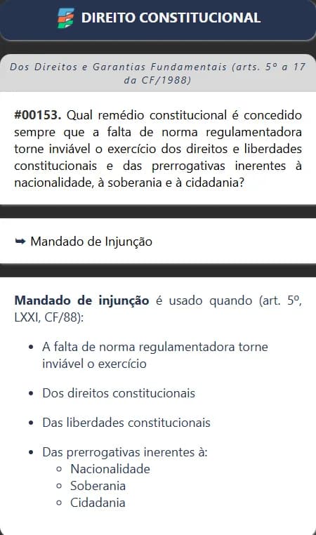 Exemplo de cartão de flashcard do Esquematiza Aí (1 de 4)
