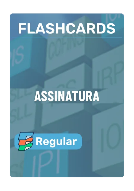 Capa de Assinatura Flashcards Regular