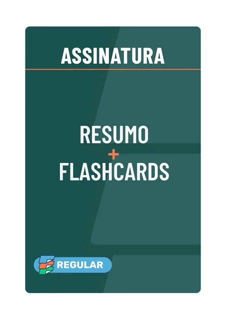 Capa do material Assinatura Resumos Regular + Flashcards Regular