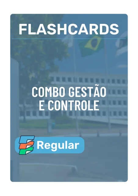 Capa de Combo Flashcards Gestão e Controle Regular