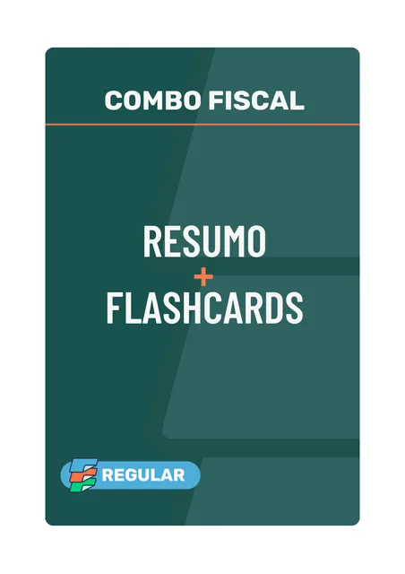 Capa do material Combo Resumos + Flashcards Fiscal Regular