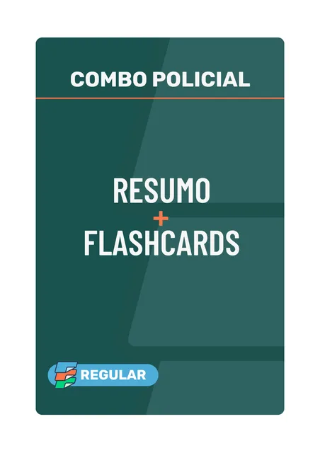 Capa do material Combo Resumos + Flashcards Policial Regular