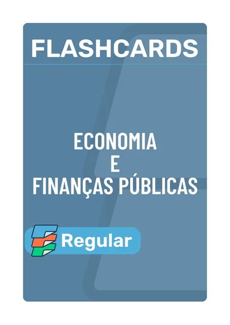 Capa de Flashcards Economia e Finanças Públicas