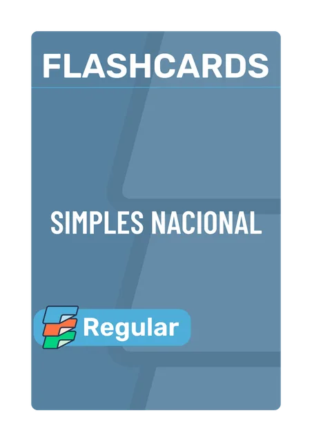 Capa de Flashcards Isolada Simples Nacional