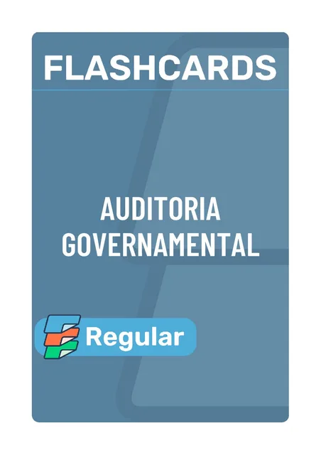 Capa de Flashcards Isoladas Auditoria Governamental