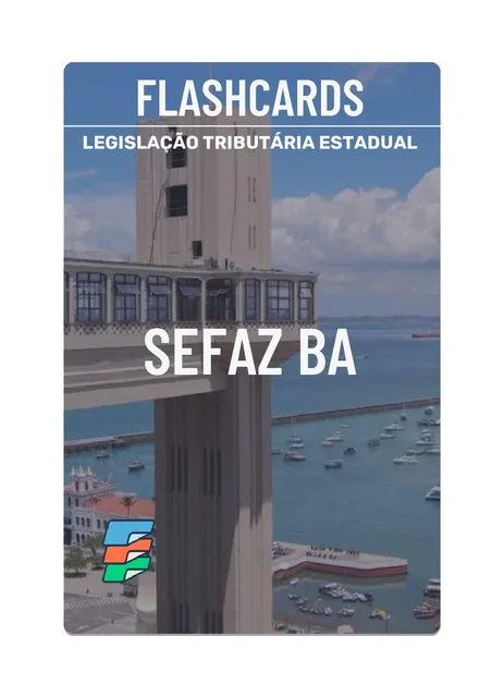 Capa do material Flashcards isolado Legislação Tributária SEFAZ-BA