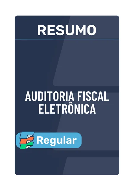 Capa de Resumo Auditoria Fiscal Eletrônica