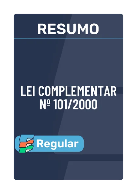 Capa de Resumo de Lei de Responsabilidade Fiscal (LRF)