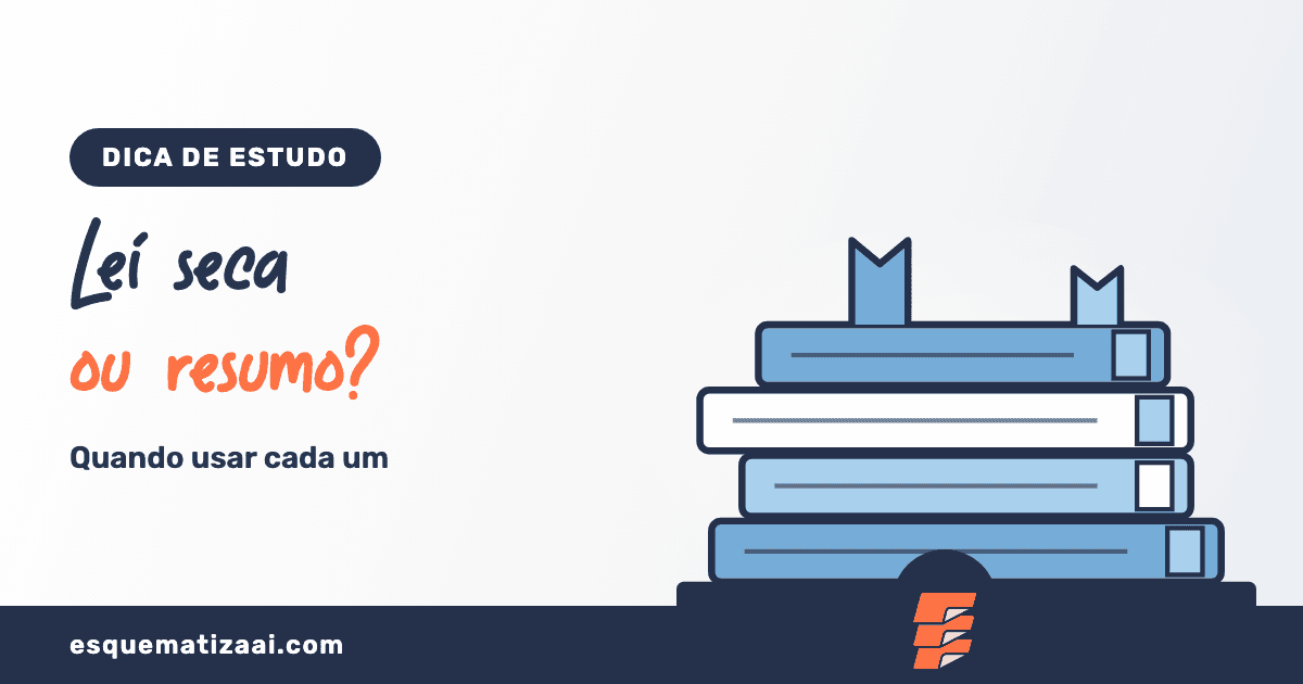 Lei seca ou resumo: lei seca, Teoria Esquematizada e Resumo Esquematizado no estudo para concurso